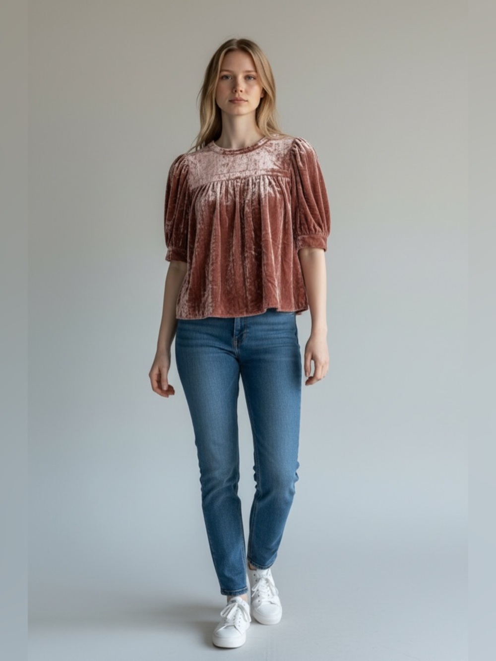 Love Shack Fancy Bohemian Velvet Blouse NWOT